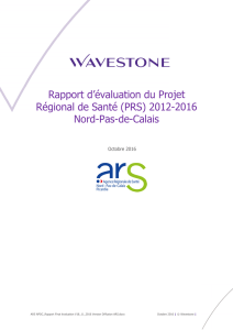 Le rapport d`évaluation du PRS Nord-Pas-de-Calais