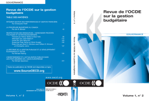 Revue de l`OCDE sur la gestion budgétaire