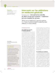 Intervenir sur les addictions en m&eacute;decine g&eacute;n&eacute;rale