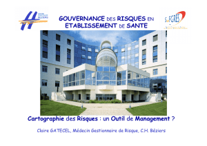 GOUVERNANCE DES RISQUES EN ETABLISSEMENT DE SANTE
