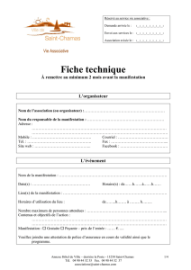 fiche technique de manifestation - Ville de Saint