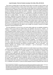 Joseph Schumpeter, Théorie de l`évolution économique