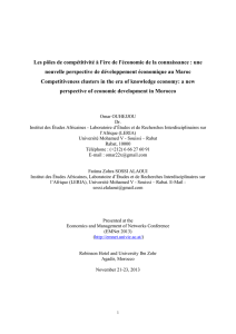 Les pôles de compétitivité à l`ère de l`économie de la