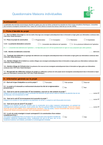 Formulaire dans le cas d`un projet de maison - Energie