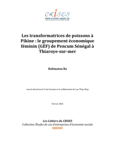 le groupement économique féminin (GÉF) de Pencum Sénégal à