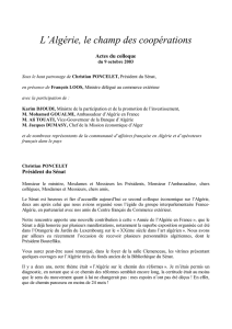 L`Alg&eacute;rie, le champ des coop&eacute;rations