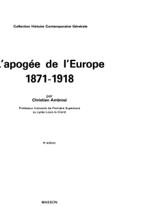 L`apogée de l` Europe 1871-1918 - Lenculus-le