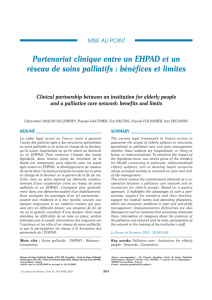 Partenariat clinique entre un EHPAD et un réseau de soins