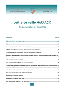 Lettre de veille CND Maraacid : Conjoncture Janv