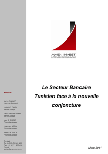 Le secteur Bancaire Tunisien