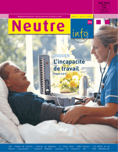 L`incapacité de travail - centre familial de Bruxelles