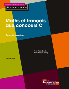 Maths et français aux concours C - Cours et exercices