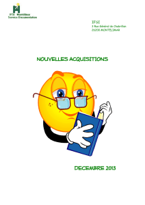 Acquisitions ouvrages Octobre 2013