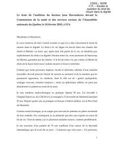 CSSS – 002M C.P. – Étudier la question du droit de mourir dans la