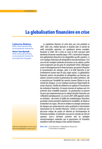 La globalisation financière en crise - OFCE