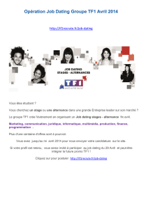 Opération Job Dating Groupe TF1 Avril 2014