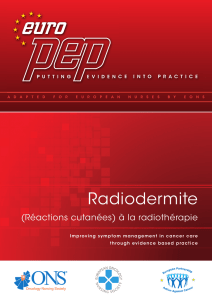 Radiodermite - the European Oncology Nursing Society