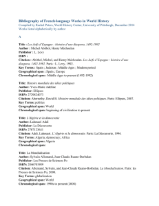 Bibliography of French-language Works in World History