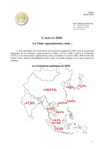 L`Asie en 2010 - La Chine superpuissance, mais