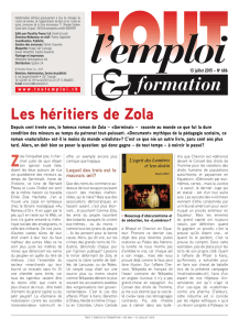 Les héritiers de Zola - Journal Tout l`Emploi