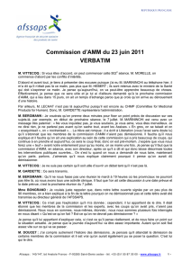 Commission d`AMM - 23/06/2011 - Verbatim