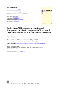Touffut Jean-Philippe (sous la direction de), Changement de climat