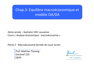 Chap.3: Equilibre macroéconomique et modèle OA/DA