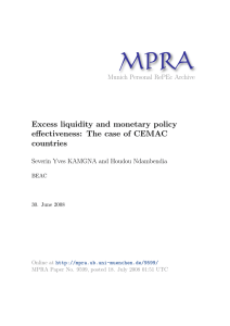 Excess liquidity and monetary policy effectiveness: The case of