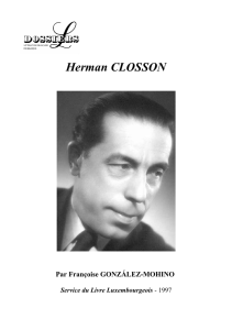 Herman CLOSSON - Service du Livre Luxembourgeois