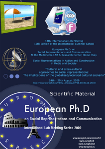 Untitled - European Doctorate on Social Representations and