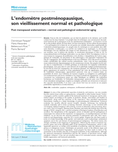L`endomètre postménopausique, son vieillissement normal et