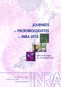 JOURNÉES des MICROBIOLOGISTES de l`INRA 2012