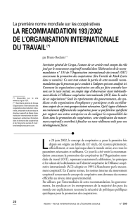 la recommandation 193/2002 de l`organisation internationale du