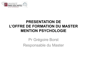 presentation de l`offre de formation du master