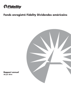 Fonds Fidelity Dividendes américains