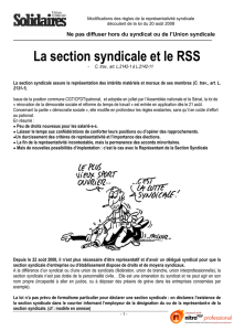 La section syndicale et le RSS
