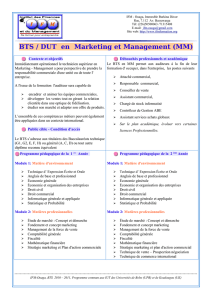 BTS / DUT en Marketing et Management (MM)