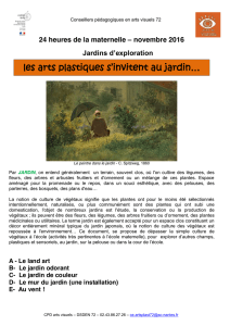 Les activités artistiques s`invitent au jardin