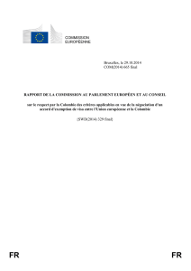 Rapport de la commission au Parlement européen et au Conseil