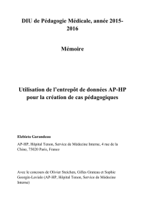 Utilisation de l`entrepôt de données AP