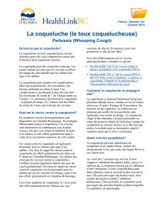 HealthLinkBC File n°15c La coqueluche