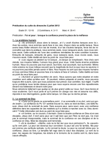 Prédication de P. E. Carrasco / 1.07.2012 / «Foi et peur