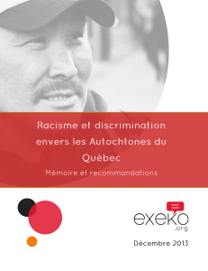Racisme et discriminations envers les Autochtones du Québec