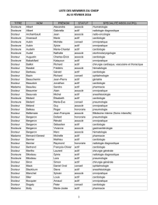 liste des membres du cmdp au 8 février 2016