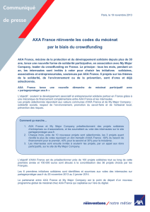 Communiqué de Presse Mécénat d`AXA France