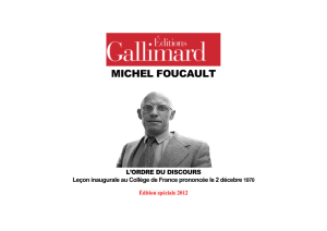 Michel Foucault - L`ordre du discours