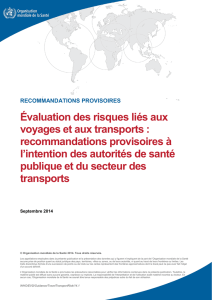 Évaluation des risques liés aux voyages et aux transports