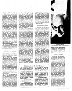 Citations tirées de Lévi-Strauss