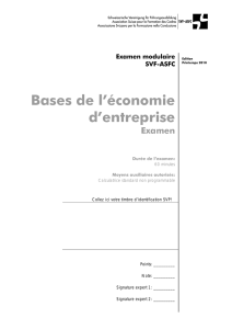 Bases de l`économie d`entreprise