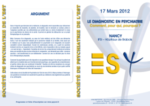 Brochure - Société de Psychiatrie de l`Est